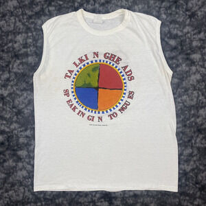 1983 Talking Heads "Speaking In Tongues" Tour Sleeveless T-Shirt Size XL VTG 80s